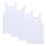 Abanderado Camisetas Tirantes Algodón Ropa Interior, Blanco (Blanco 001), L para Hombre
