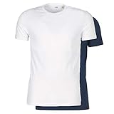 Levi's Slim 2-Pack Crewneck Tee Camiseta Hombre, Dress Blues/ White, L