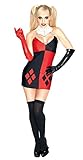 Rubies Vestido oficial de Harley Quinn para mujer, disfraz para adulto, talla M