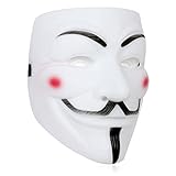 Máscara anónima para hombre, máscara de hacker, para adultos, niños, Halloween, vendetta cosplay, disfraz de fiesta, máscara de chico F awkes máscaras, accesorio