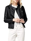 ONLY Leather Look Jacket Chaqueta, Black, 38 EU para Mujer