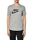 Nike W NSW tee ESSNTL ICN FTRA T-Shirt, DK Grey Heather/White, XL para Mujer