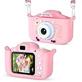 ASTGMI Juguetes de cámara para niños para niños y niñas, 1080P HD Camara Fotos Infantil, cámara Fotos niños, cumpleaños de para niños de 3 4 5 6 7 8 9 10 años, con Tarjeta SD de 32 GB (Rosa)