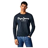 Pepe Jeans Essential Denim Tee Long N, Camisetas Hombre, Azul (Indigo), L