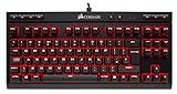 Corsair, USB, K63 - Teclado mecánico Gaming (Cherry MX Red, retroiluminación LED roja, QWERTY Español), Negro, 36.05 x 4.09 x 17.09 cm