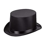 Boland - Sombrero de gala, sombrero de copa, ribeteado, elegante, fieltro, años 20, gatsby, carnaval, halloween, disfraces, fiesta temática, disfraz, teatro