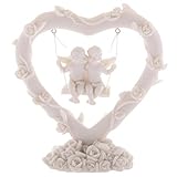 Figura Decorativa - Corazón de Ángeles del Amor Balanceandose