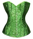 Bslingerie® Corsé para mujer, para reducir la cintura, brocado multicolor verde large