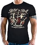 Camiseta Rockabilly Rock and Roll Forever 01 Rock XXL